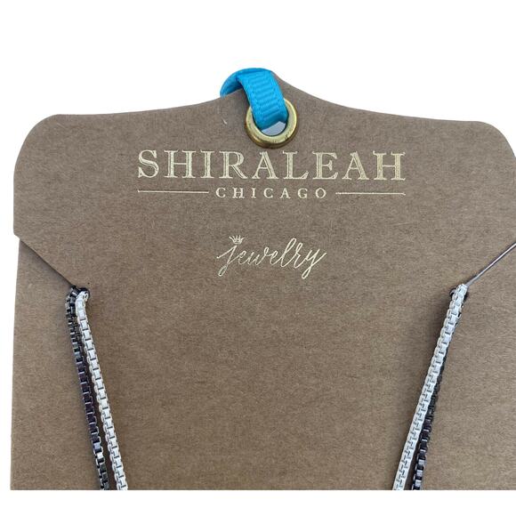 SHIRALEAH New Silver Sadie Necklace NIP Long Fringe Anthropologie - Picture 5 of 9